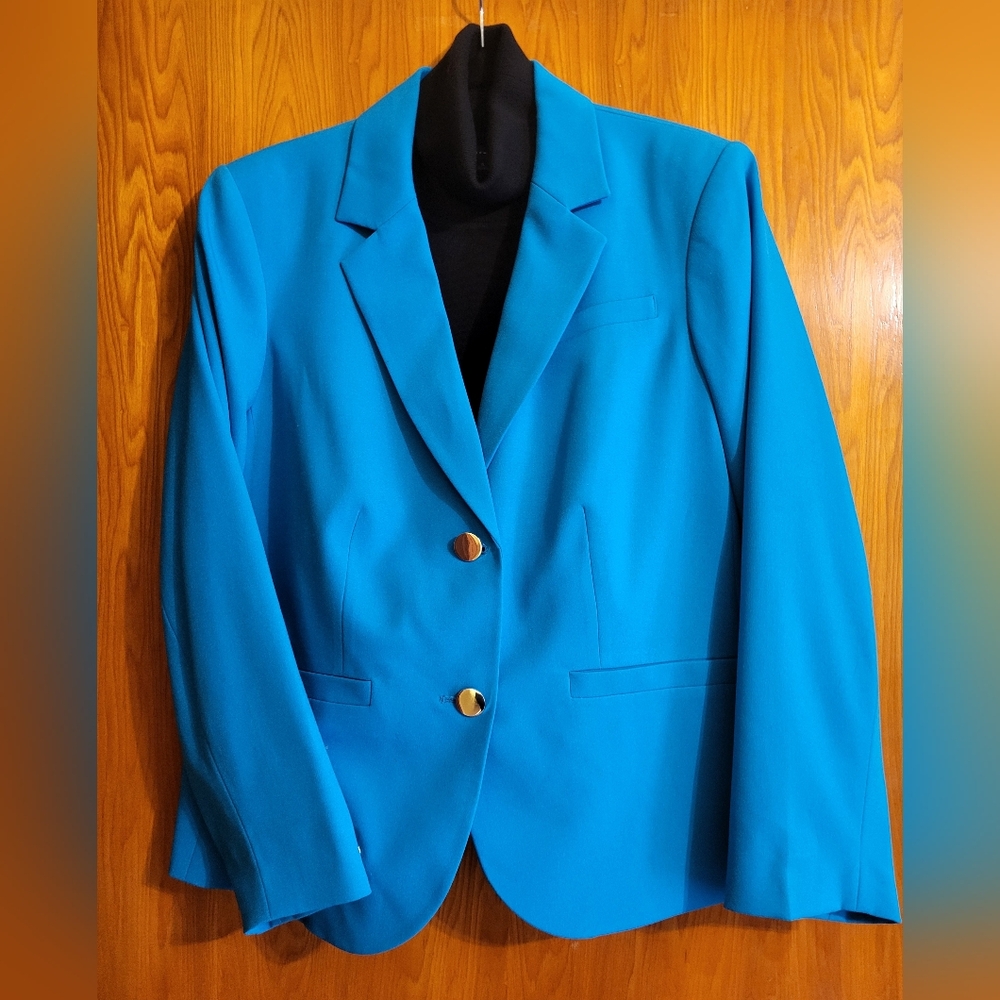 Calvin Klein Blue Blazer with Silver Buttons
